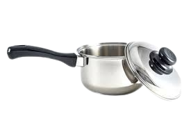 Stainless Steel Sauce Pan with SS Lid and Bakelite Handle - 16cm- Silver
