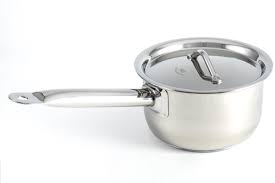 SKB Stainless Steel Queen Sauce Pot with SS Lid and Long Handle - 16cm