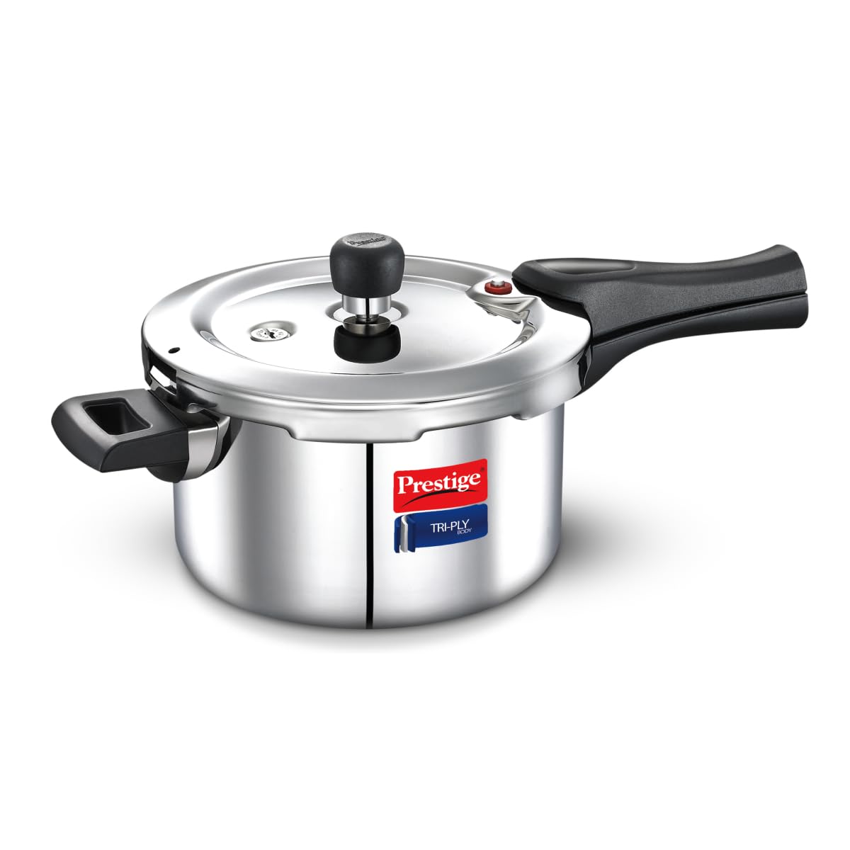 Prestige Triply Outer Lid Induction Compatible Pressure Cooker |Silver | Deep Lid Spillage Control | Even heat distribution
