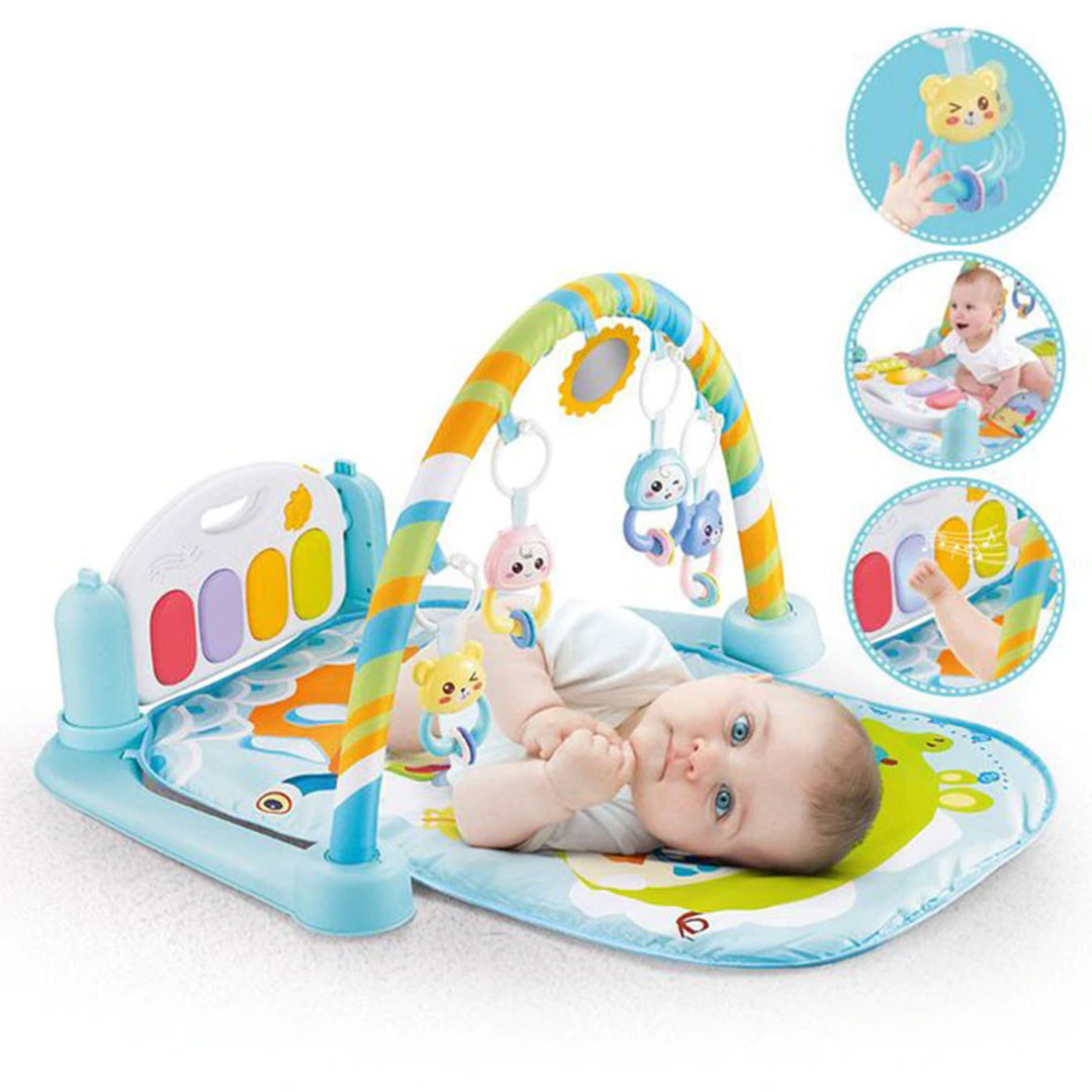 Babys Kick and Play Piano Gym Matt Musical Play Mat Exercise Children Interactive Gym Activity