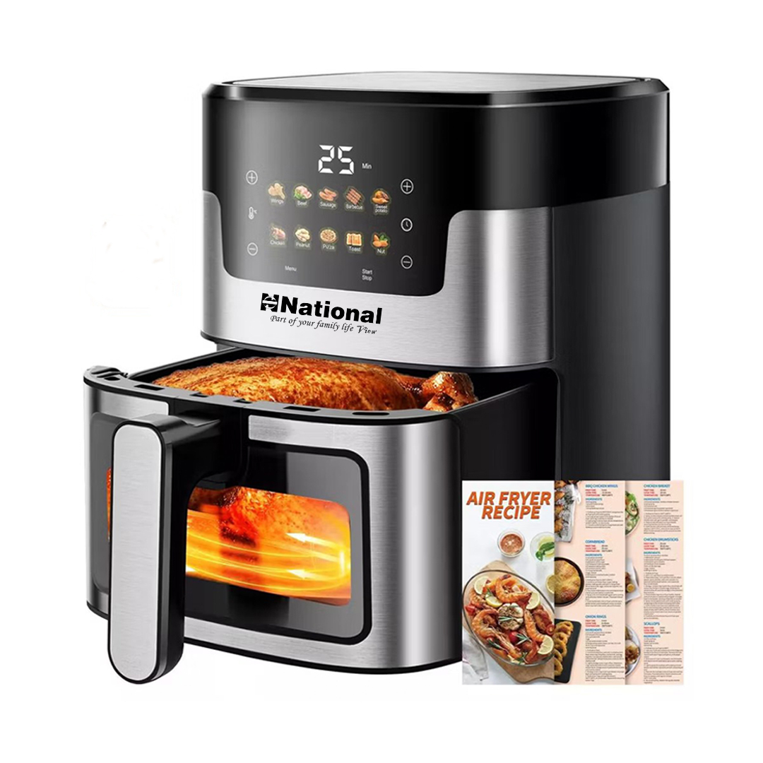 National Air Fryer 12Ltr with Clear Window View and Internal Light