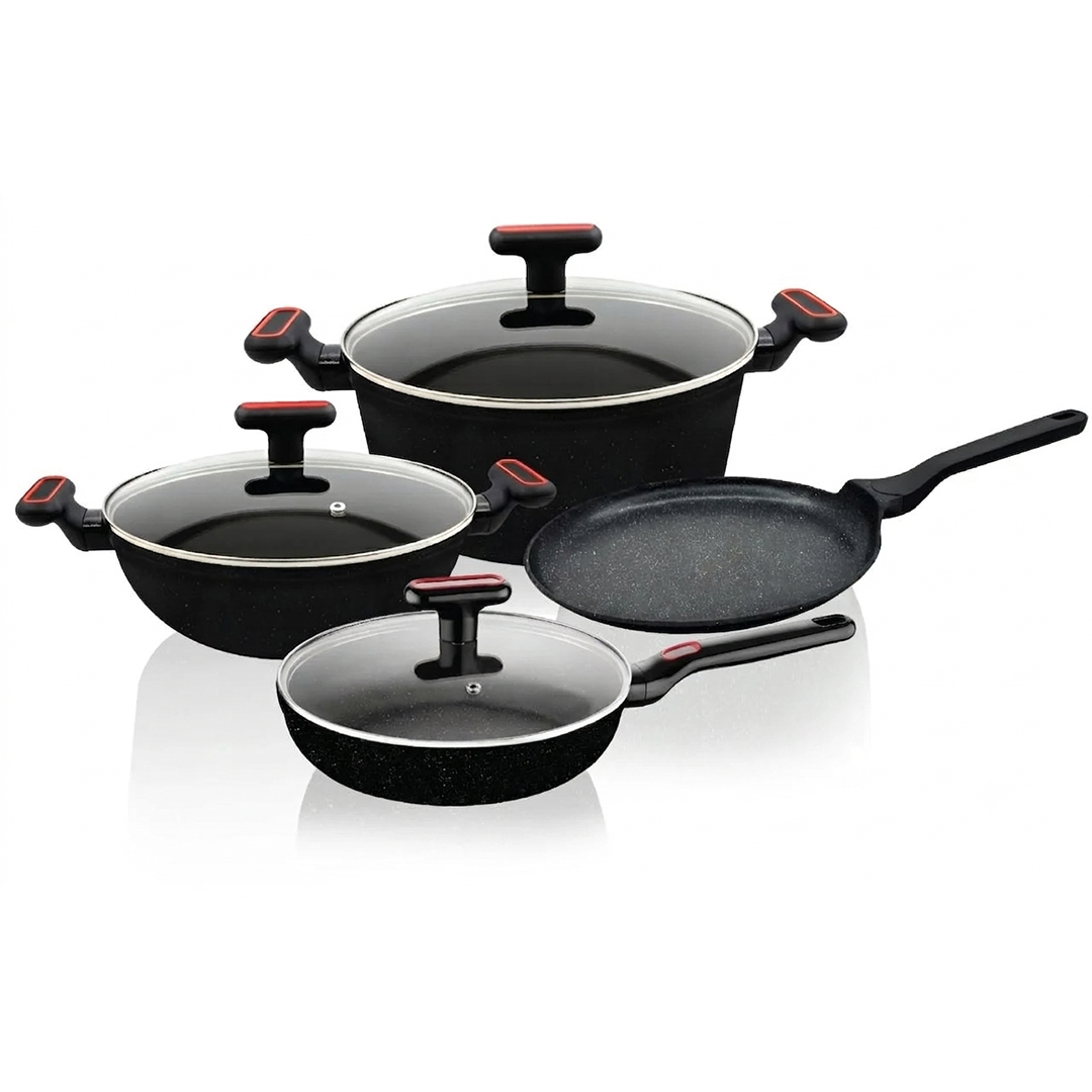 Kiam Essential Die Cast 7 Pieces Induction Compatible  Cookware Set